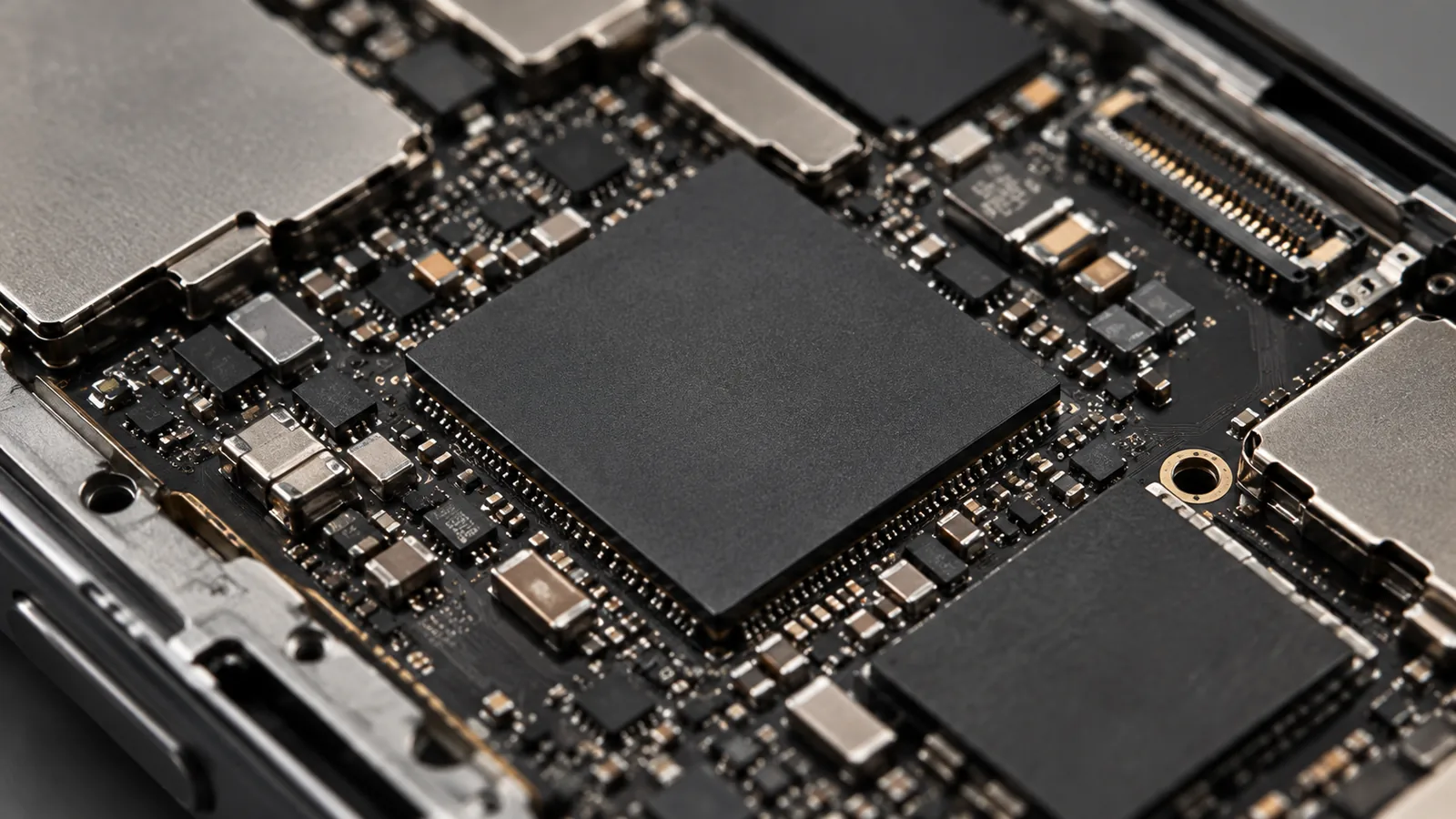 Chip mobile di nuova generazione su una scheda elettronica di smartphone